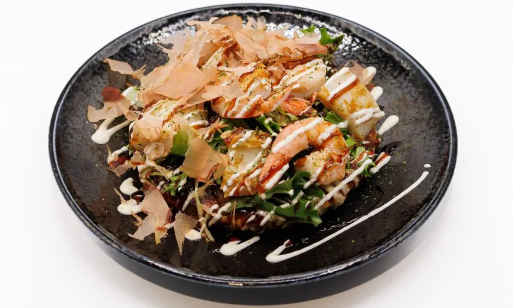 Chibo Special Mix Okonomiyaki with Bonito