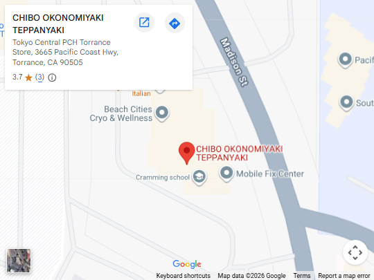 Location, Tokyo Central PCH Torrance Store, 3665 Pacific Coast Hwy, Torrance, CA 90505 Location, Tokyo Central PCH Torrance Store, 3665 Pacific Coast Hwy, Torrance, CA 90505